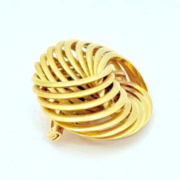 MCM Vintage Napier Gold Tone Spiral Knot Brooch/Pin Gold Tone - Picture 3 of 6